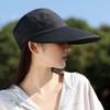 Sun Hat Children'S Extended Brim Temperament Simple Cap Outdoor Sunshade Sunscreen Cap Breathable And Small Face