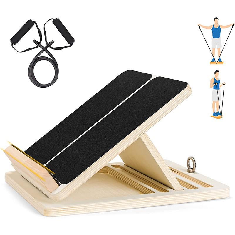 Solid Wood Yoga & Calf Stretching Board for Home Fitness 38x33cm