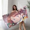 Bee And Puppycat Anime Big Microfiber Beach Towels Quick Dry Towel Sand Beach Towels Pool Towel for Travel Swim Pool Yoga