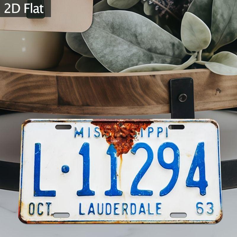 Car License Plate Metal Wall Decor 15x30cm