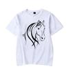 Herren T-Shirt Pferde Kawaii T-Shirt Herren Damen T-Shirt Pferde Grafik Herren T-Shirts Klassisches Oversized T-Shirt Camisetas Masculino