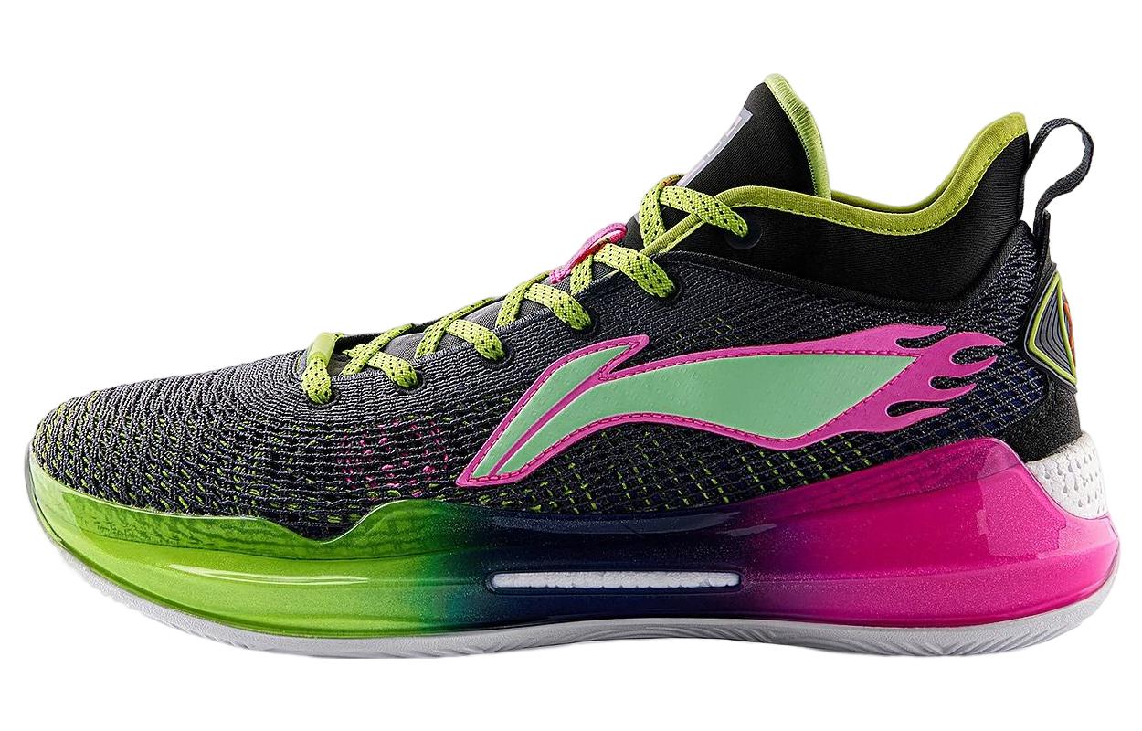 Li Ning YuShuai 13 Boom Basketball Shoes Men s Low Top Ebony Black/Lime Green ABAQ013-16 39