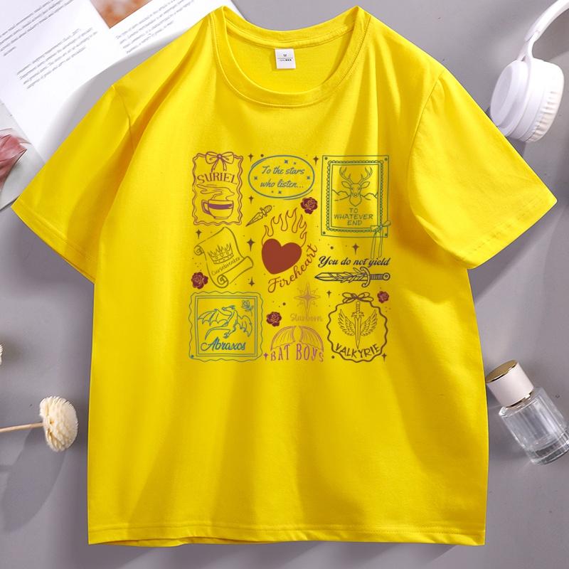 Vintage Throne of Glass Acotar Tshirt Casual Darkness Graphic Tees Round Neck Comfortable Printed T Shirt Unisex Unisex Clothes