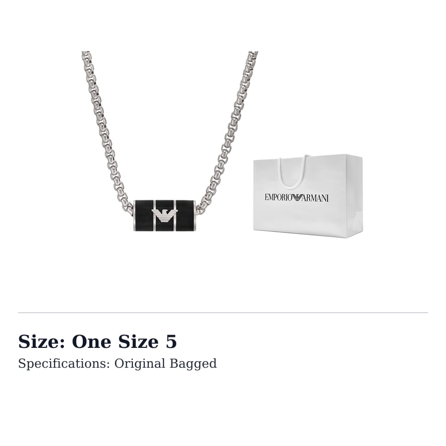 Emporio Armani Stainless Steel Necklaces Men's Silver EGS2919040