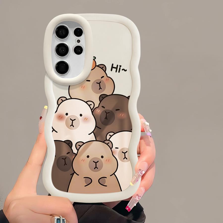 Case for Samsung Galaxy S23 Plus S22 Ultra S25 A26 S20 FE A25 S21 S24 Soft Phone Cover A35 A24 A55 A36 A54 A34 Capybara Cute