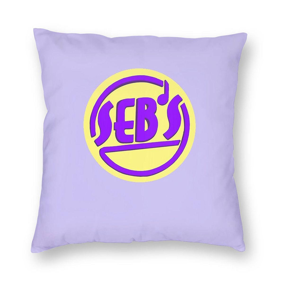 La La Land Seb S Square Pillowcase Polyester Linen Velvet Creative Zip Decorative Home Cushion Case Peach skin 18*18(CM)-1Pcs