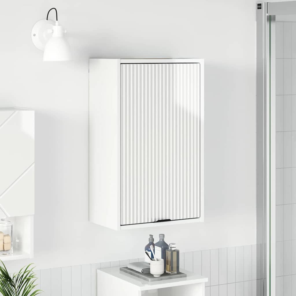 Bathroom Wall Mounted Cabinet High Gloss White 39 X 23.5 X 65 Cm