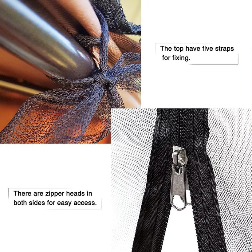 Mosquito net  Portable Swing cover With zipper waterproof   canopy Foldable Polyester mesh for swing chairs hammocks Pavilion