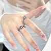 Niche Design Sense Personality Cross Diamond Set Vintage Ring Premium Sense Punk Vintage Simple Open Ring Women