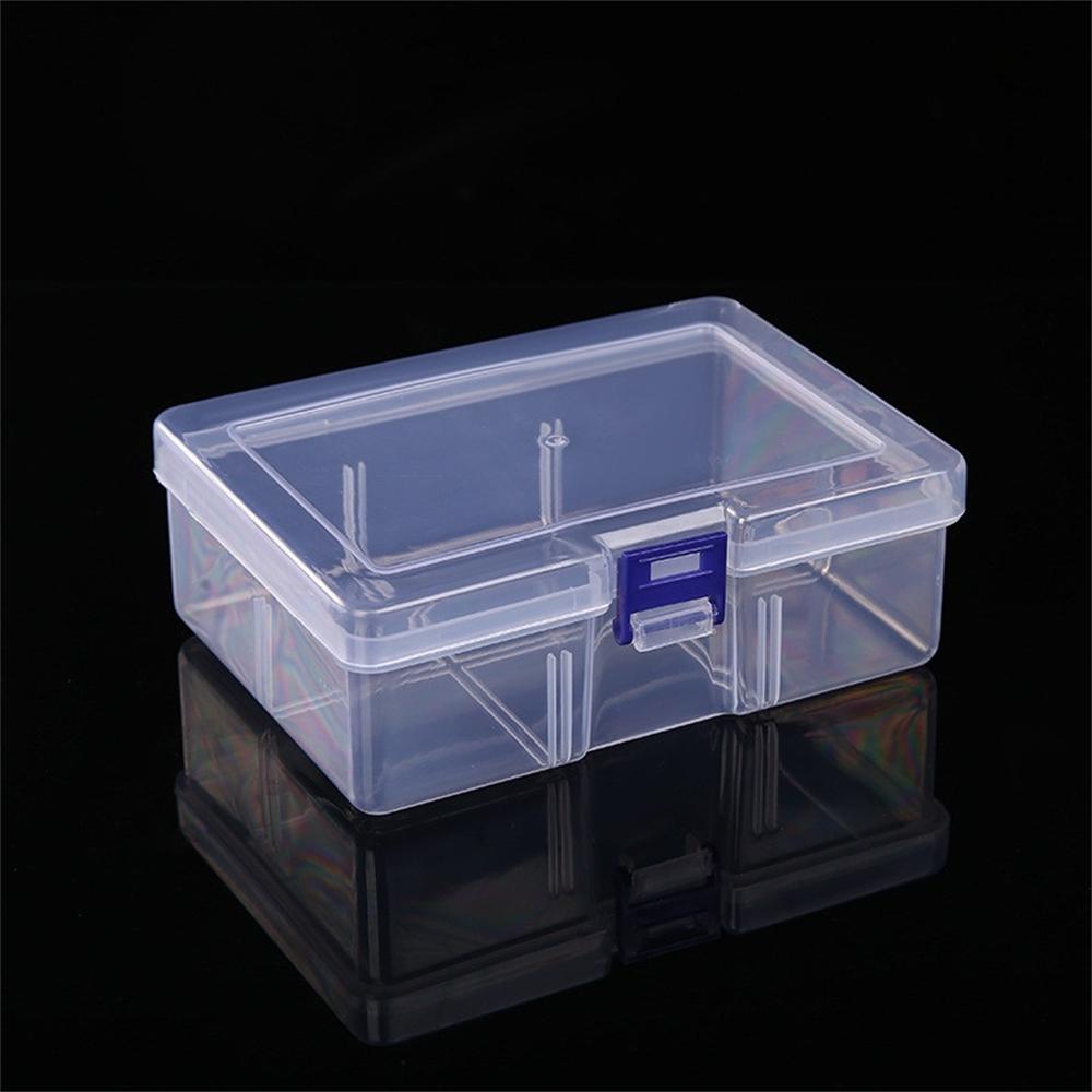 

1pc Transparent Plastic Storage Boxes For Jewelry Hardware Accessories Small Items DIY Crafts Cosmetics Holder Case Container белый