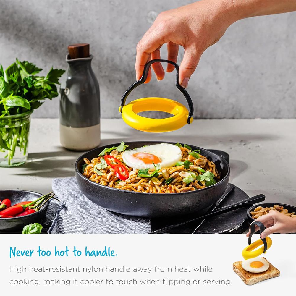 C-channel Silicone Egg Rings Omelette Mold Effortless Cleanup Egg Shaping Tool For Breakfast Lunch Dinner