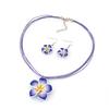 Jewelry Set Fashion Attractive Alloy Flower Dangle Jewelry Set for Party Dating Vacation