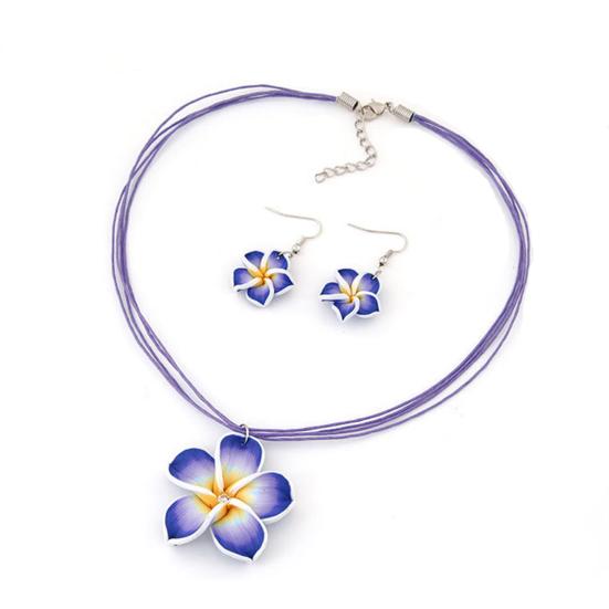 Jewelry Set Fashion Attractive Alloy Flower Dangle Jewelry Set for Party Dating Vacation