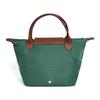 Longchamp Le Pliage Original Minimalist Commuter Logo Textured Nylon Canvas And Leather Dumpling Tote Bag Small Women Tote Bags Sage 1621089P84