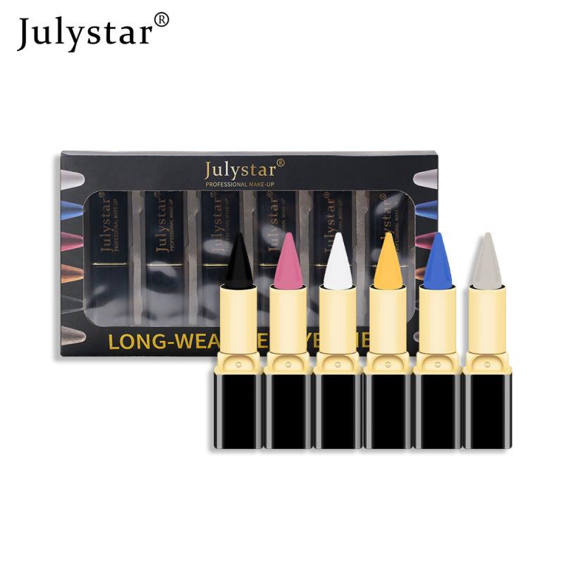 

Набор натуральных, стойких цветных подводок для глаз Julystar, набор водостойких, не растекающихся подводок для глаз.
