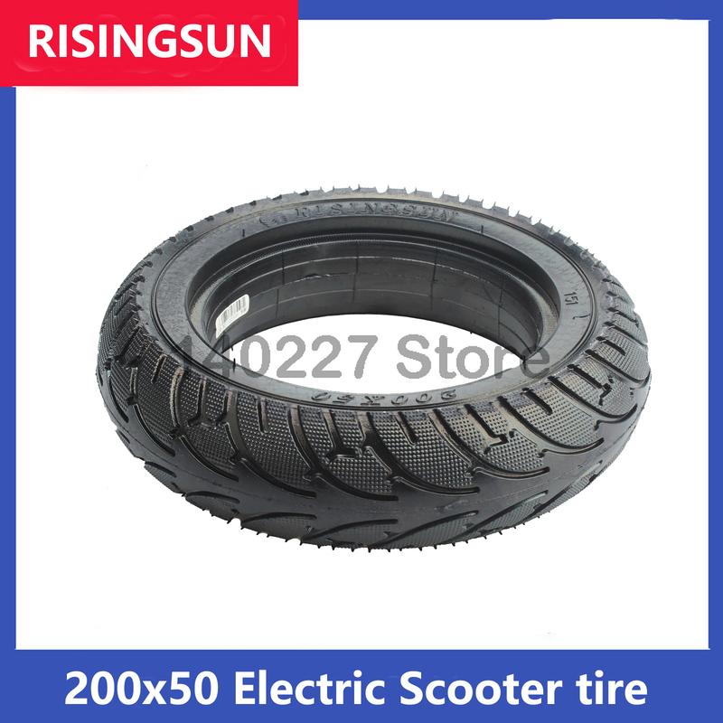 RISINGSUN 200x50 Solid Tyre 8 Inch Tubeless Tyre 200*50 Non-inflatable Explosion-proof Tire for Electric Scooter Motor