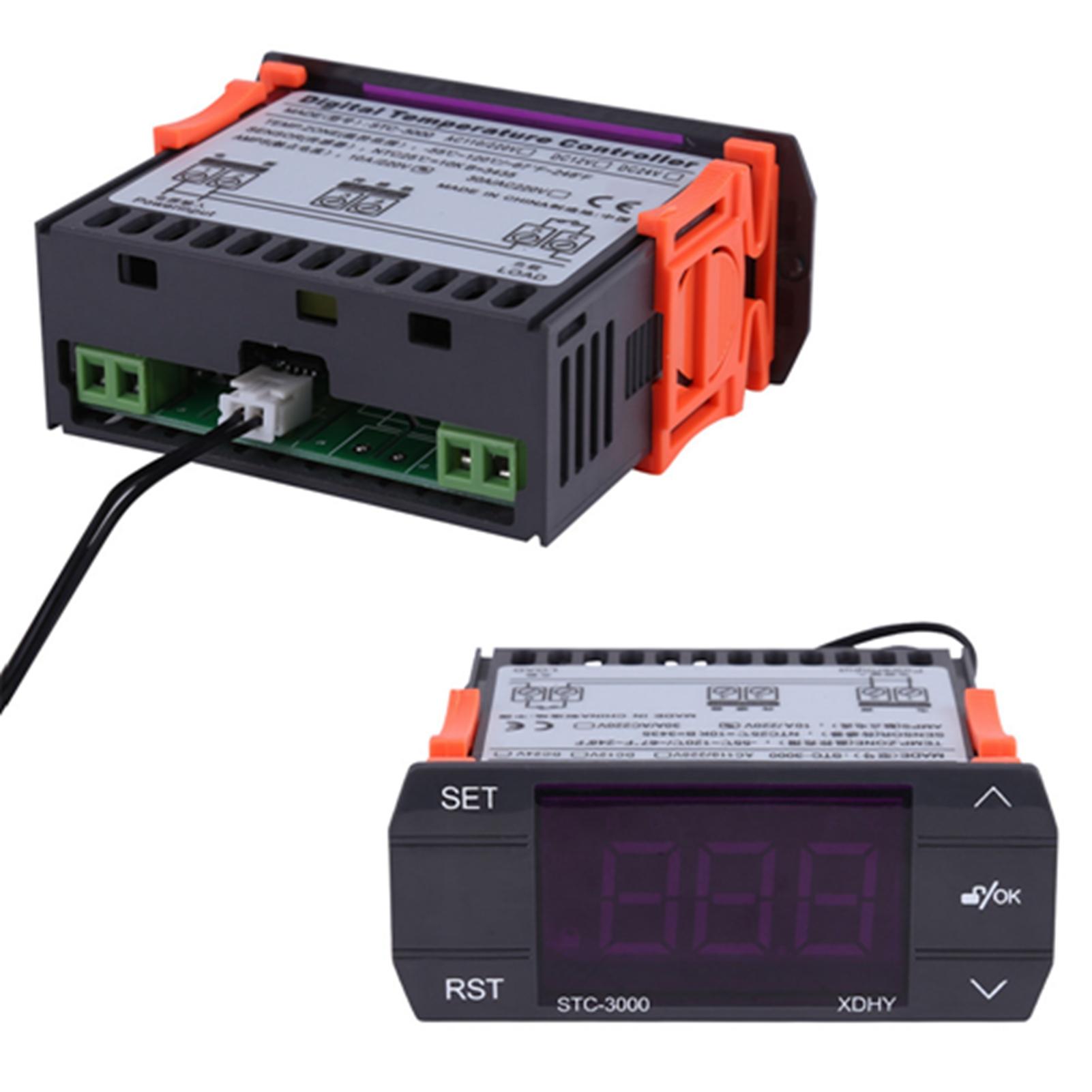

STC3000 220 В сенсорный цифровой регулятор температуры термостат с датчиком(30А)