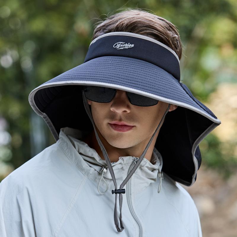 Summer Hat Sun Hat Children Uv Protection Men'S Mountaineering Hat Cold Silk Cool Fashion Letter Empty Top Sun Hat
