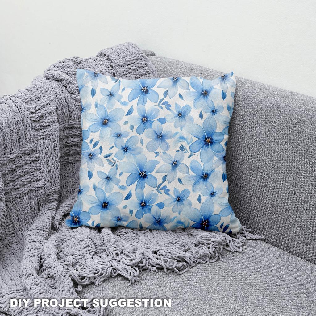 Royal Samt Stoff Polyester Zum Nähen - Motiv Blumen - Rdx2232