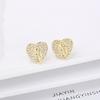 Gold-Color Religious Saint Jude Zirconia Women's Stud Earrings  For Women Virgin Mary Believer Ear Jewelry Daily Party Gifts