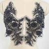 Handmade Diamond Gold Thread 3D Flower Embellishment Sew-On Rhinestones for Wedding Dresses Shoes DIY Projects-Made Felt