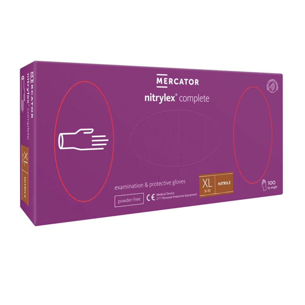 Nitrile Gloves Purple Mercator Nitrylex Complete 100 Pieces