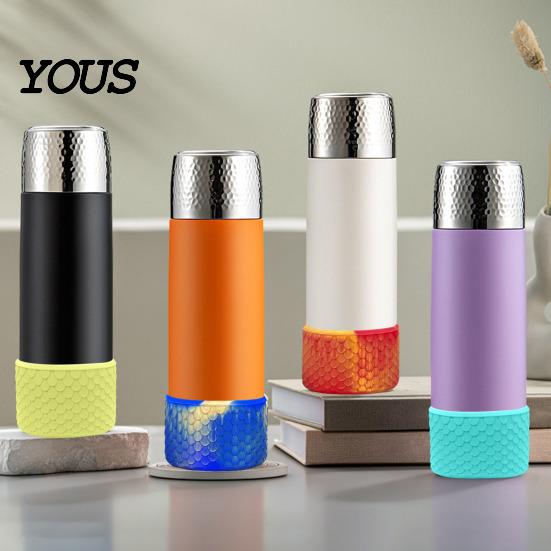 Ice Cup Base Protector Silicone Boot, Fish Scale Pattern Decor, Soft Elastic Water Bottle Tumbler Accessories for Travel Protective Sleeve, Anti-Slip