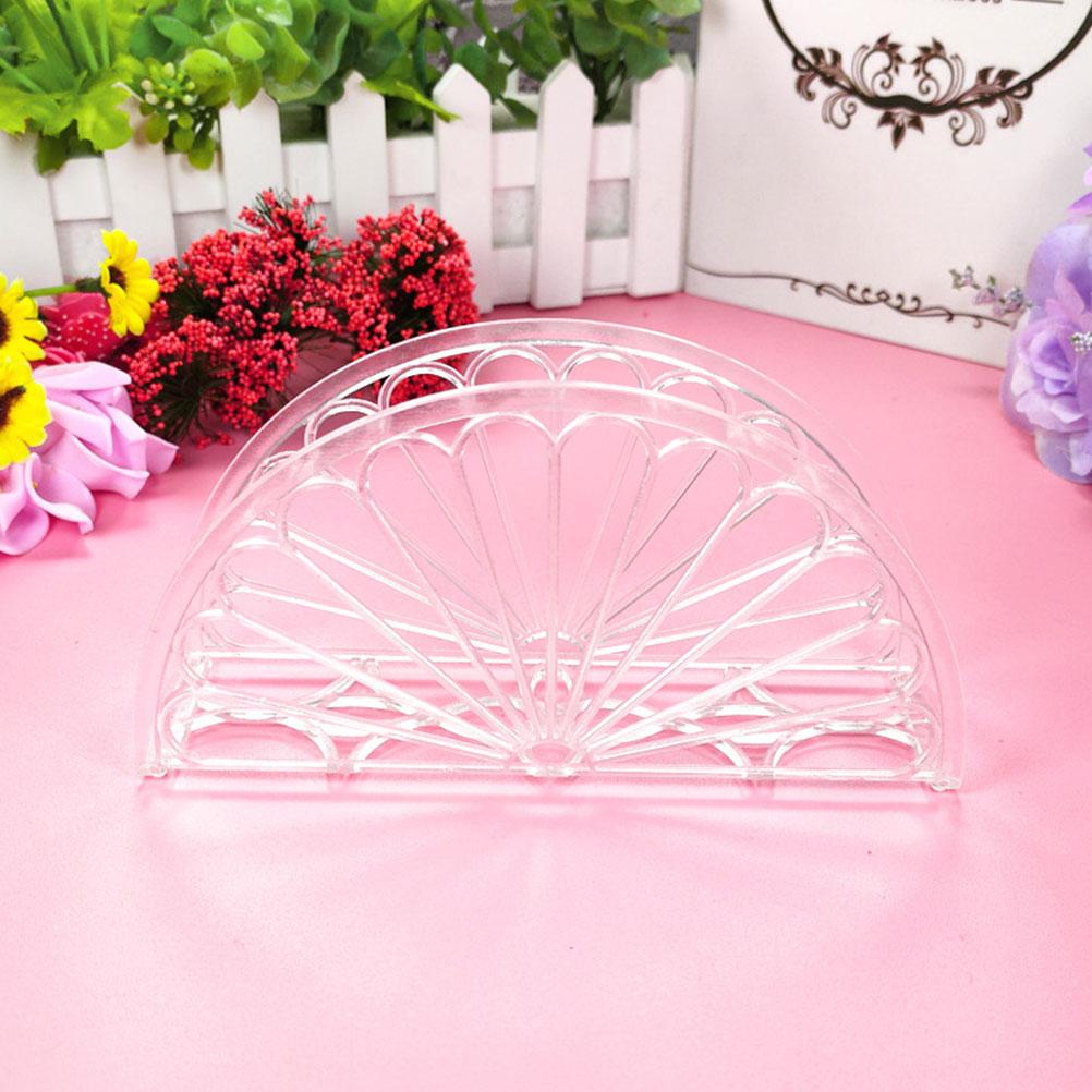 10 Pcs Tray Transparent -shaped Vertical Napkin Holder Paper Towel 10pcs for Table Acrylic Dispenser Home Bathroom