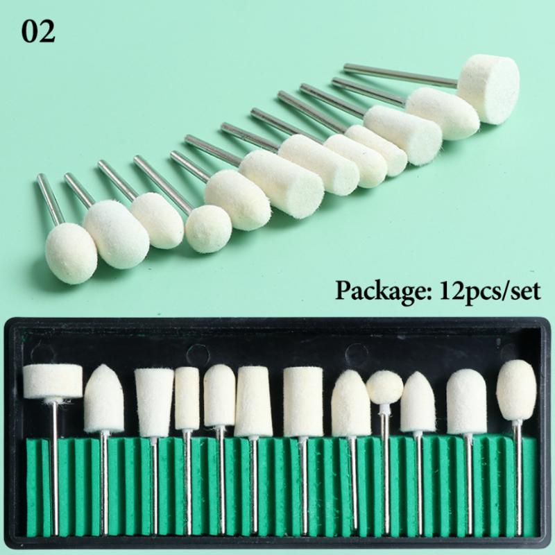 Professional Milling Cutter Ceramic Diamond Nail Drill Bits Set Rotary Burr Electric Nail Files