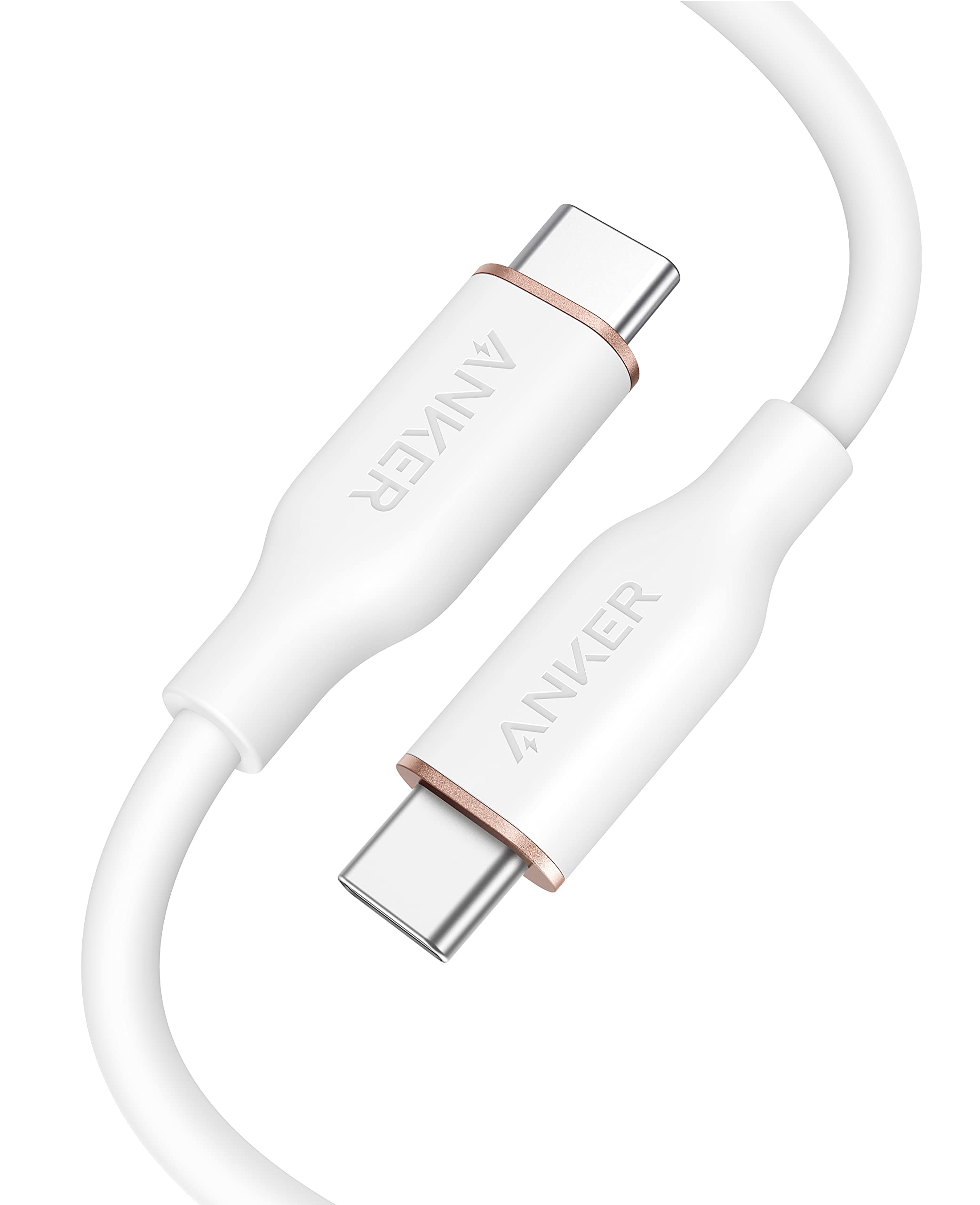 

Anker PowerLine III Flow с кабелем USB PD, силиконовый, совместим с iPhone, iPad, MacBook, Cloud USB-C и USB-C, не запутывается, 240 Вт, стяжка, совместимый,