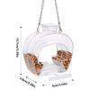 Transparent Viewing Window Bird Feeder With Perching Stand Garden Decor Hanging Installation Double-layer Tray And Water Bowl