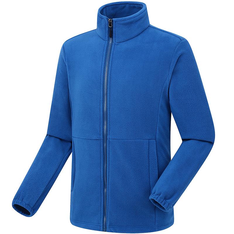 Outdoor Fleece Jacket for Men & Women - Thick Warm Polar Fleece Cardigan with Optional Logo for Autumn/Winter.