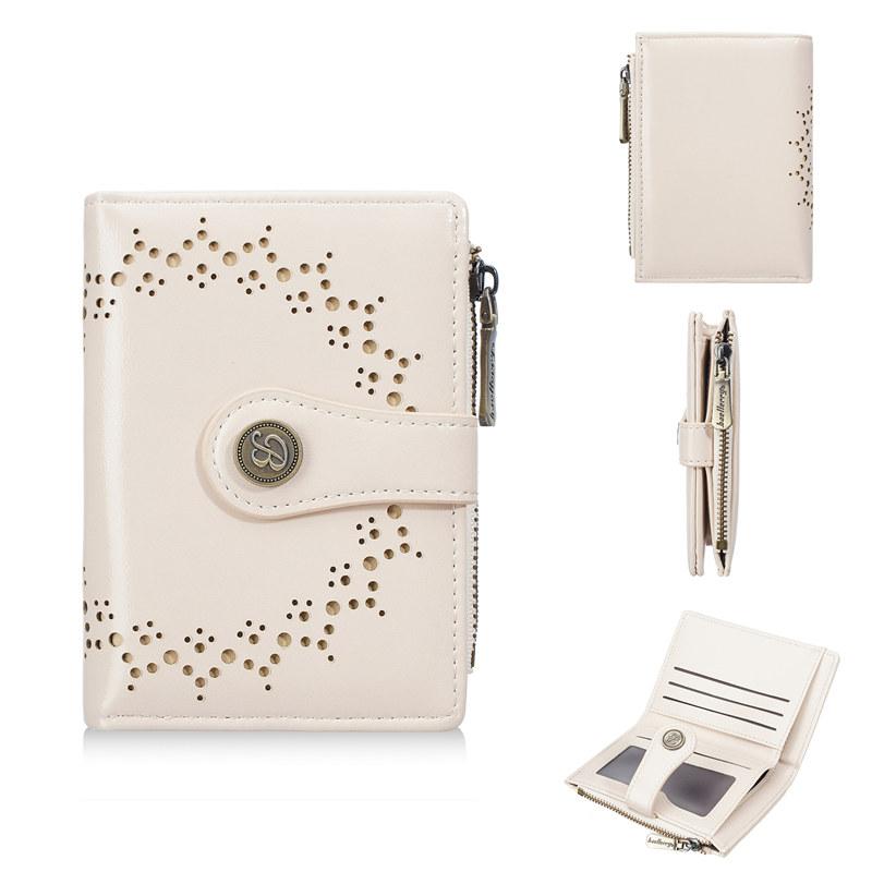 Baellerry Women Fashion Short Wallets Artificial Leather Hasp Bifold Wallet Card Holder Purse