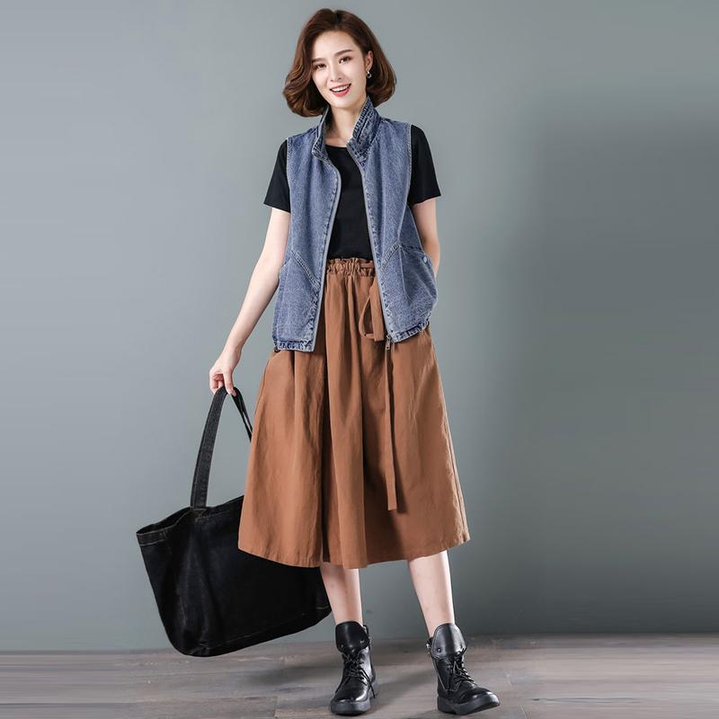 Plus Size Jeansweste ärmellos Frühling Sommer und Herbst Frauen Jacke Weste Damen Tops Cowboy Weste