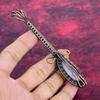 Rainbow Moonstone Pendant Copper Wire Wrapped Gemstone Jewelry Guitar Pendant