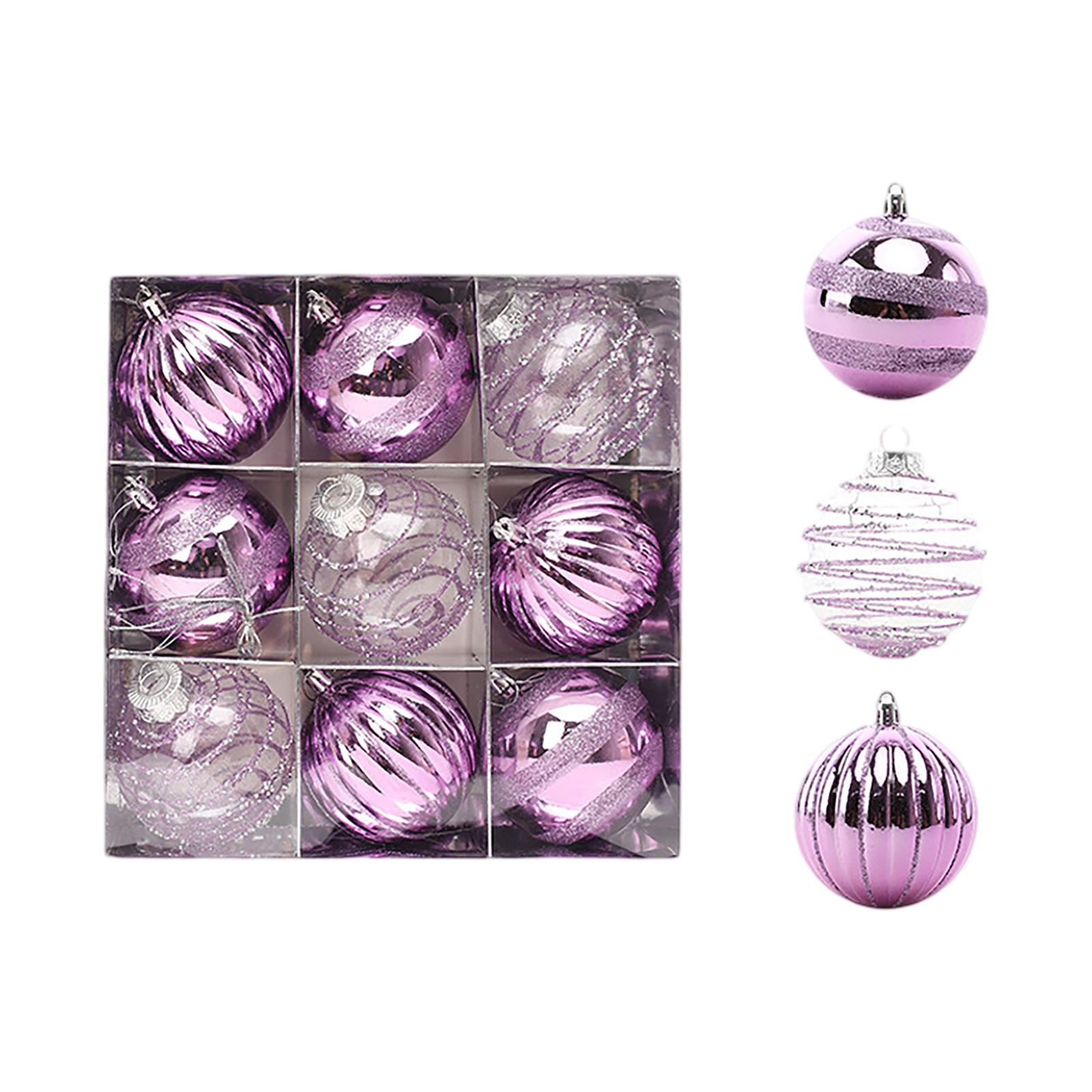 

Christmas Ball Transparent Ball Painted Ball Christmas Tree Decorative Pendant One Size фіолетовий