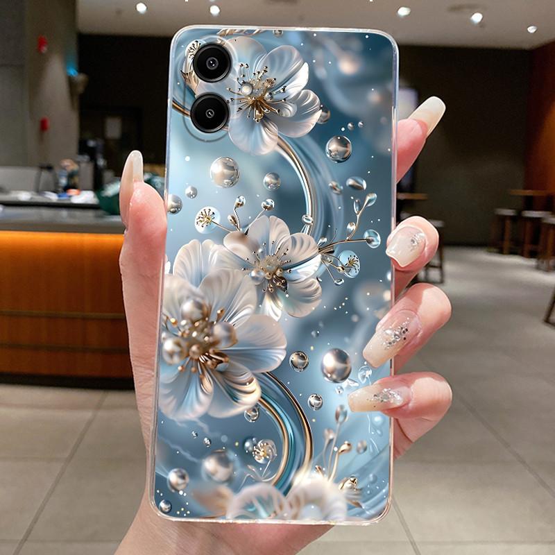 For Samsung A07 2025 Clear Phone Case Luxury Butterfly Flowers Casing For Samsung Galaxy A07 SamsungA07 A 07 Silicone Back Cover