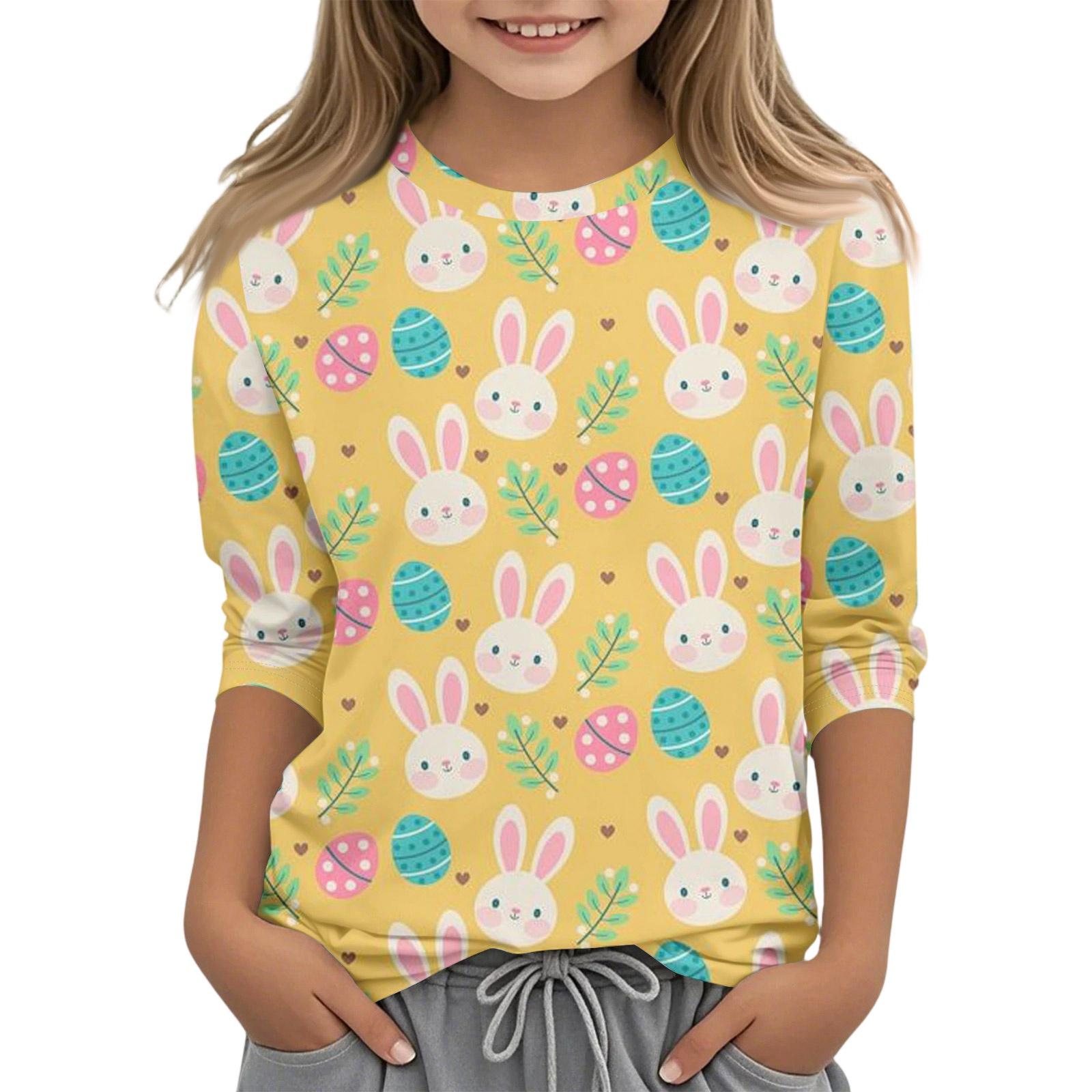 

Детская повседневная модная футболка с круглым вырезом и рукавом три четверти 140