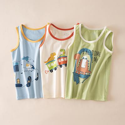 Boys' Pure Cotton Sleeveless Vest - Versatile Base Layer for 2025