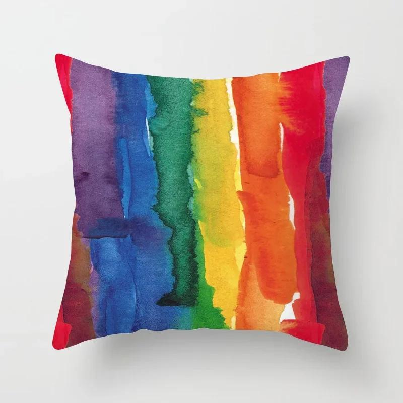 Colorful Geometric Abstract Pillowcase Office Sofa Car Cushion Cover Living Room Bedroom Decorative Pillowcase 45*45cm