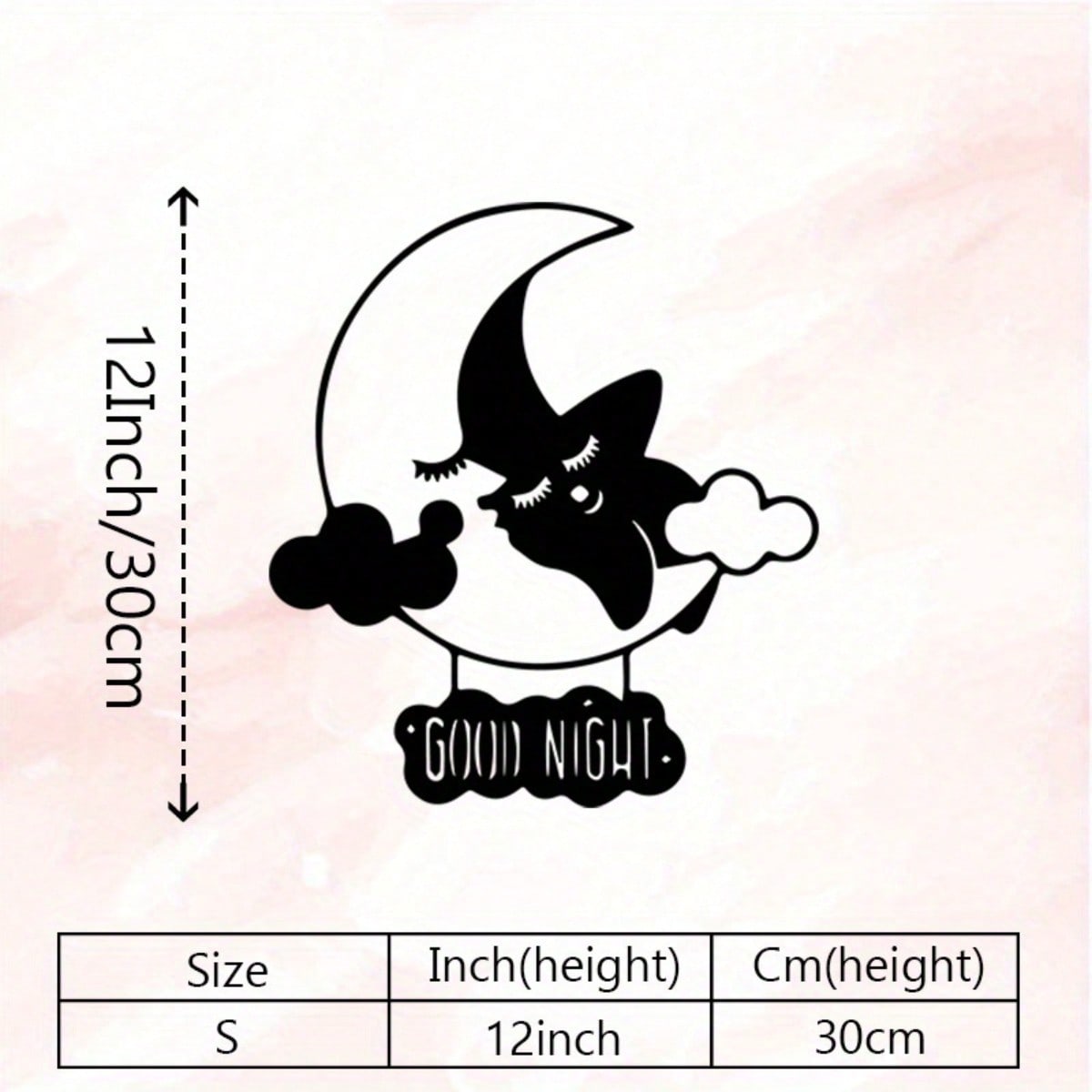 

Retro Bohemian Style Moon and Stars Iron Wall Decor Smiling Face Celestial Hanging Ornament Weatherproof різнокольоровий