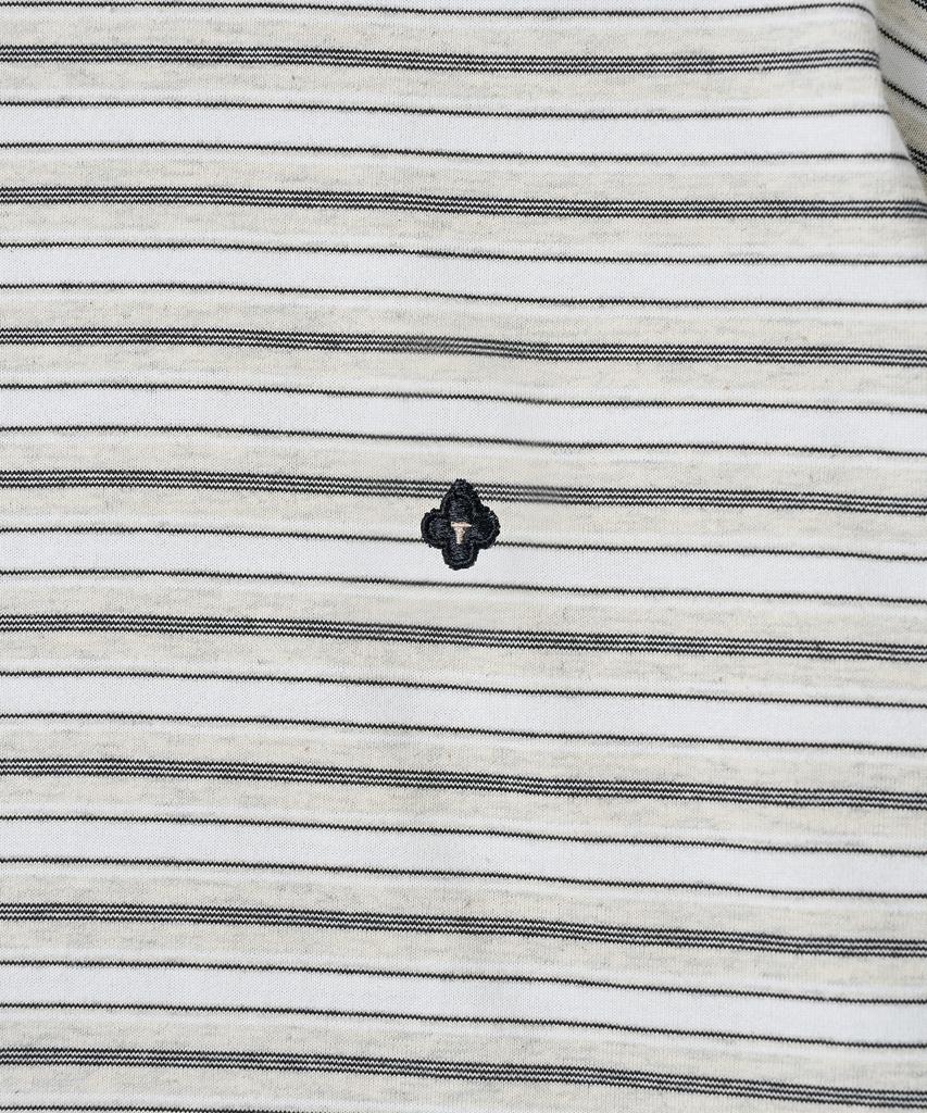 Tudument Striped Round-Neck T-Shirt_Oatmeal