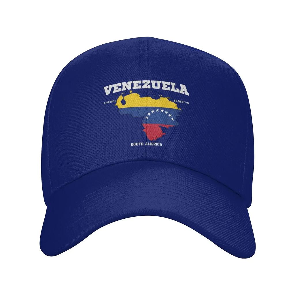 Men WomenVenezuelan Flag Map Hats Retro Baseball Caps Adjustable Casual Wear