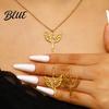 Hypoallergenic Necklace Phoenix And Earring Set for Women Stainless Steel