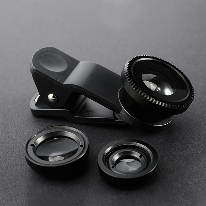 3-In-1 Mobile Phone Camera Accessory Featuring Three Lens Types: Wide-Angle, Macro, And Fisheye for Outdoor Travel Photography