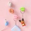 10Pcs Thumb-Shaped Hook Cable Organizer Storage Clips No-Drill Adhesive Hooks Plastic Perfect for Charging Cables Cord Holder