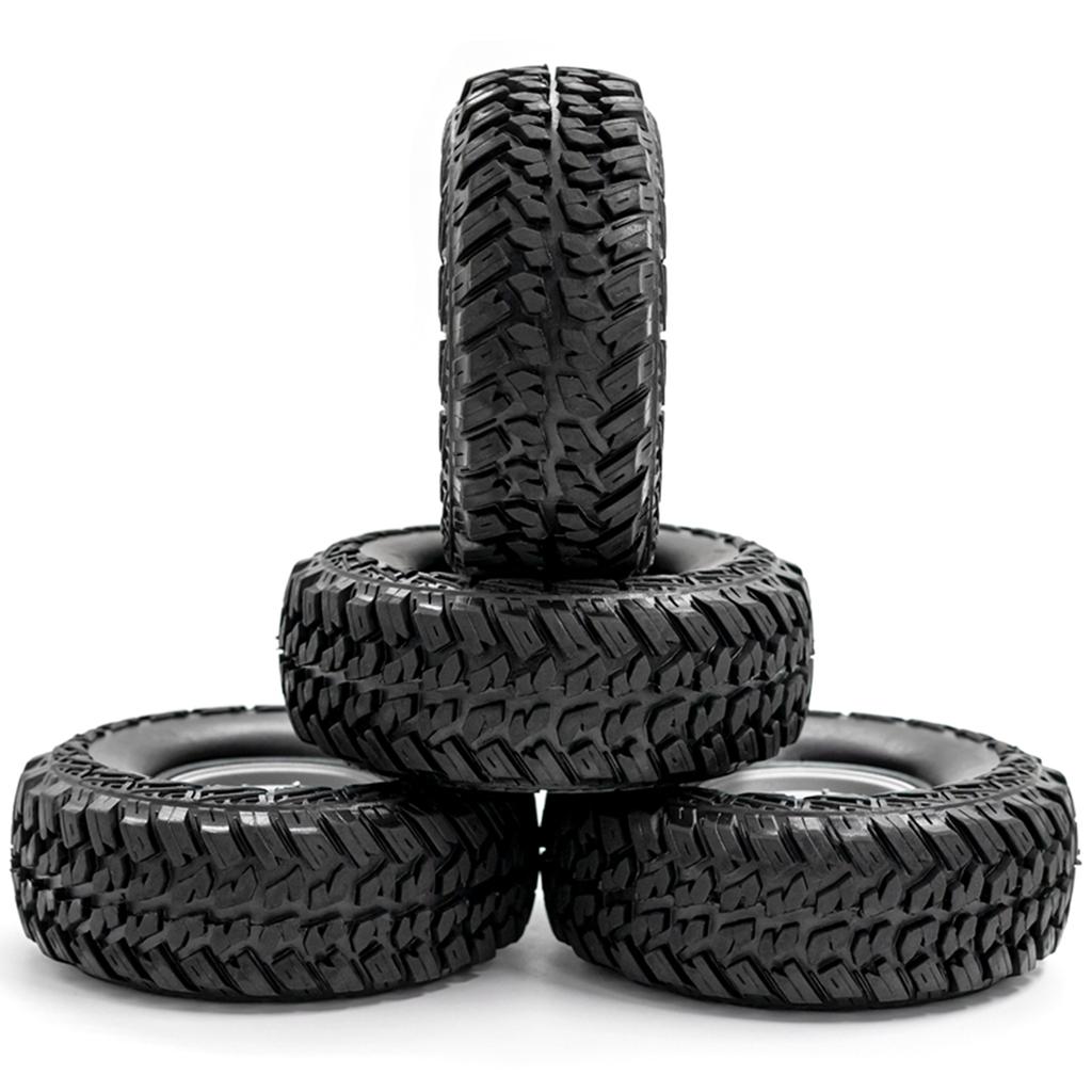 Car Tires with Wheel Rims Replacement for 1/10 Traxxas TRX4  Axial SCX10 90046 90047 CC10 RC Car