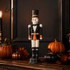 Modern Nutcracker Style Figurine Halloween Skeleton Figurine, Gothic Skull Soldier Resin Statue, Spooky Indoor Party Ornaments Ornament for