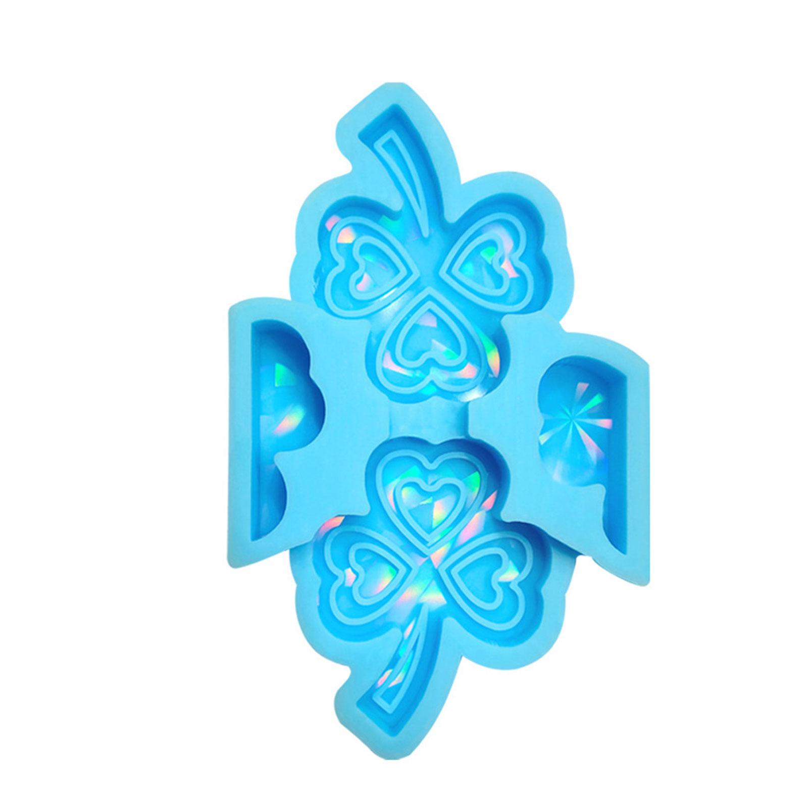 

Light and Shadow Three-petal Flower Straw Topper Silicone Molds Resin Casting Mold Straw Decorations Making DIY Crafts 1 синій