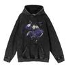 Cotone Pesante Lavato Retrò, Maglione Retrò Streetwear Anime con Cappuccio 440G